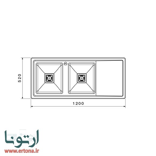 سینک توکار بیمکث مدل 743